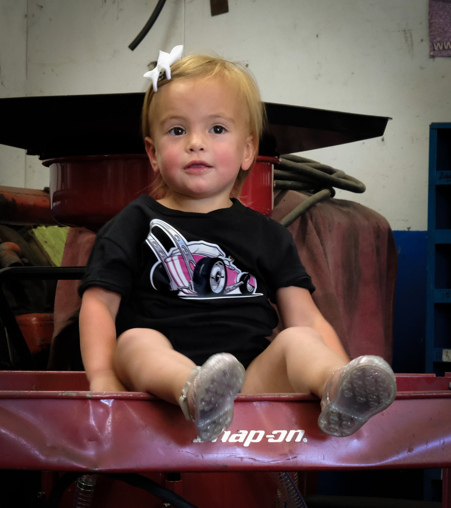 Pink JJ drag stroller
