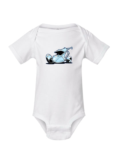 Blue JJ drag stroller