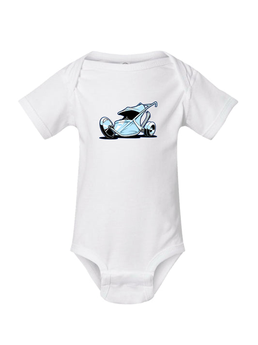 Blue JJ drag stroller