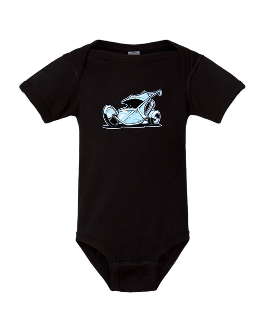Blue JJ drag stroller