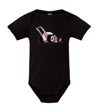 Pink JJ drag stroller