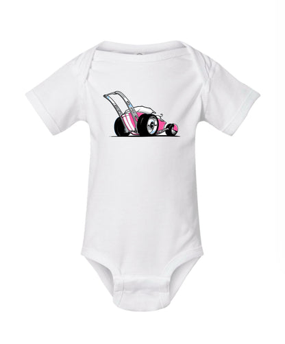 Pink JJ drag stroller