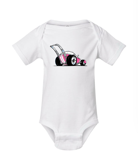 Pink JJ drag stroller